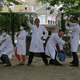 Performance art promoting Oita's Toilennale